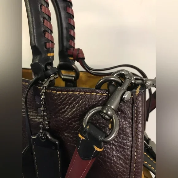 Coach 1941 Rogue in Oxblood Whipstitch Handles Suede 3-Way Carry Rare 58116 - Picture 12 of 16